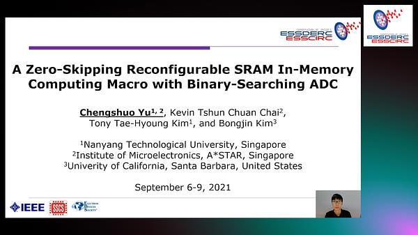A Zero-Skipping Reconfigurable SRAM In-Memory Computing Macro with Binary-Searching ADC