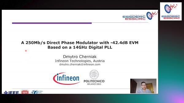 A 250-Mb/S Direct Phase Modulator with -42.4-dB EVM Based on a 14-GHz Digital PLL