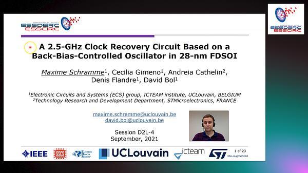 A 2.5-GHz Clock Recovery Circuit Based on a Back-Bias-Controlled Oscillator in 28-nm FDSOI