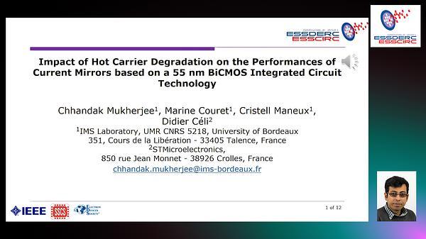 Impact of Hot Carrier Degradation on the Performances of Current Mirrors Based on a 55 nm BiCMOS Integrated Circuit Technology