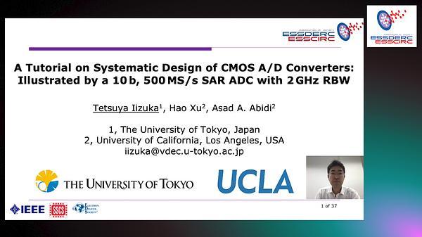 A Tutorial on Systematic Design of CMOS A/D Converters: Illustrated by a 10 b, 500 MS/s SAR ADC with 2 GHz RBW