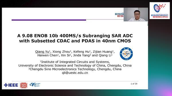 A 9.08 ENOB 10b 400MS/s Subranging SAR ADC with Subsetted CDAC and PDAS in 40nm CMOS
