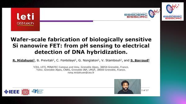 Wafer-Scale Fabrication of Biologically Sensitive Si Nanowire FET: From pH Sensing to Electrical Detection of DNA Hybridization