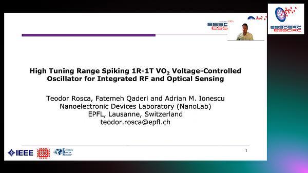 High Tuning Range Spiking 1R-1T VO2 Voltage-Controlled Oscillator for Integrated RF and Optical Sensing