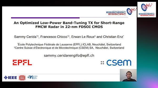 An Optimized Low-Power Band-Tuning TX for Short-Range FMCW Radar in 22-nm FDSOI CMOS