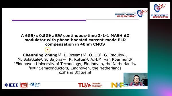 A 6GS/s 0.5GHz BW Continuous-Time 2-1-1 MASH ΔΣ Modulator with Phase-Boosted Current-Mode ELD Compensation in 40nm CMOS