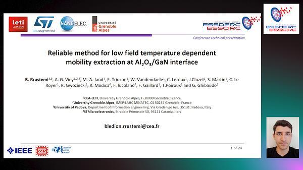 Reliable Method for Low Field Temperature Dependent Mobility Extraction at Al2O3/GaN Interface