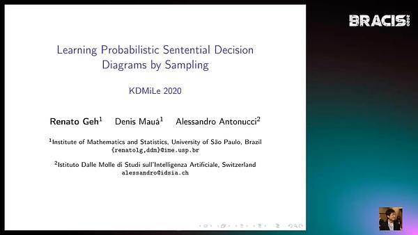 Learning Probabilistic Sentential Decision Diagrams by Sampling