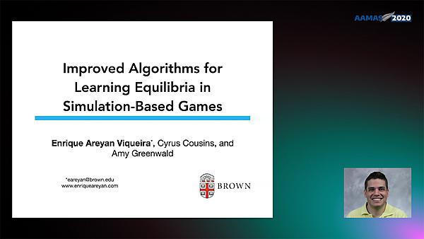 Improved Algorithms for Learning Equilibria in Simulation-Based Games