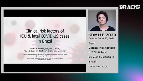 Clinical risk factors of ICU & fatal COVID-19 cases in Brazil