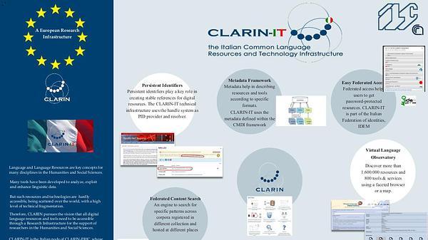 CLARIN-IT - the Italian Common Language Resources and Technology Infrastructure
