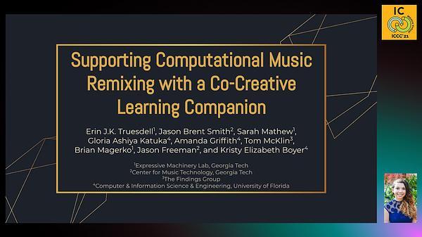 Supporting Computational Music Remixing with a Co-Creative Learning Companion