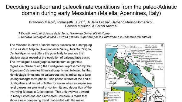 Decoding seafloor and paleoclimate conditions from the paleo-Adriatic domain during early Messinian (Majella, Apennines, Italy)