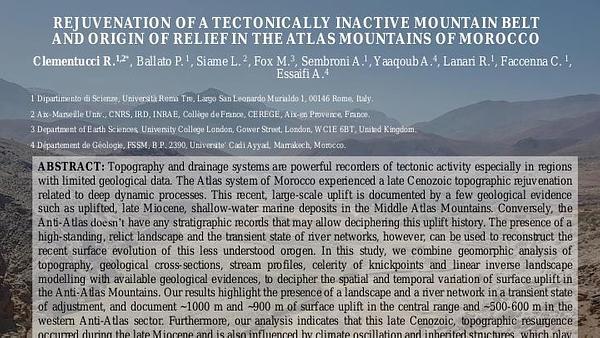 Rejuvenation of a tectonically inactive mountain belt: insights from the Anti-Atlas (Morocco)