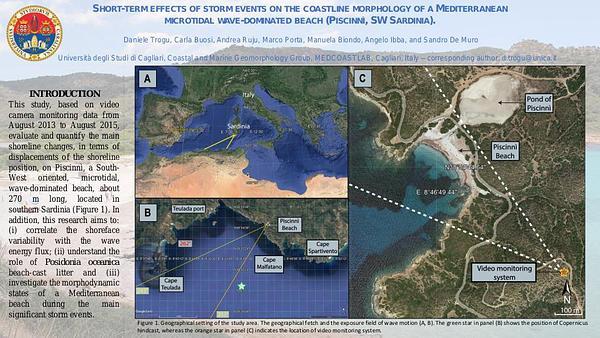 Short-term effects of storm events on the coastline morphology of a Mediterranean microtidal wave-dominated beach (Piscinnì, SW Sardinia)