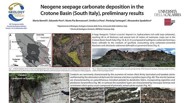 Neogene seepage carbonate deposition in the Crotone Basin (South Italy), preliminary results
