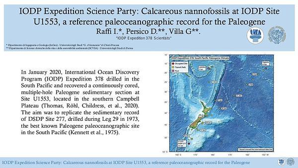 Calcareous nannofossils at IODP Site U1553, a reference paleoceanographic record for the Paleogene