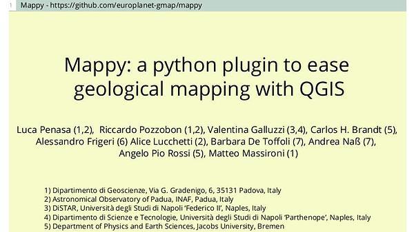 Mappy: a python plugin to ease geological mapping with QGIS