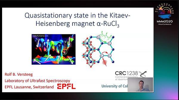 Nonequilibrium quasistationary spin disordered state in the Kitaev-Heisenberg magnet α-RuCl3