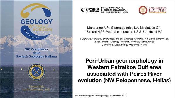 Peri-urban geomorphology in Western Patraikos Gulf area associated with Peiros River evolution (NW Peloponnese, Hellas)