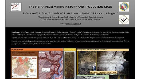 The Pietra Pece: mining history and production cycle