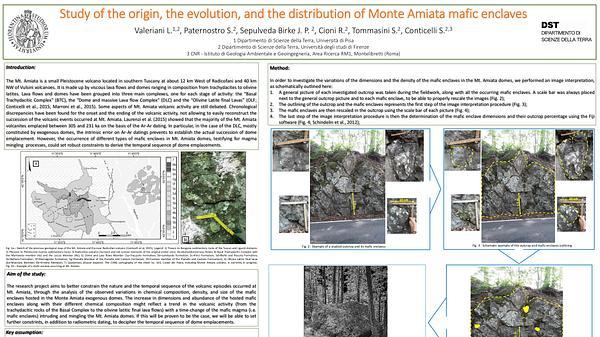Study of the origin, the evolution, and the distribution of Monte Amiata mafic enclaves