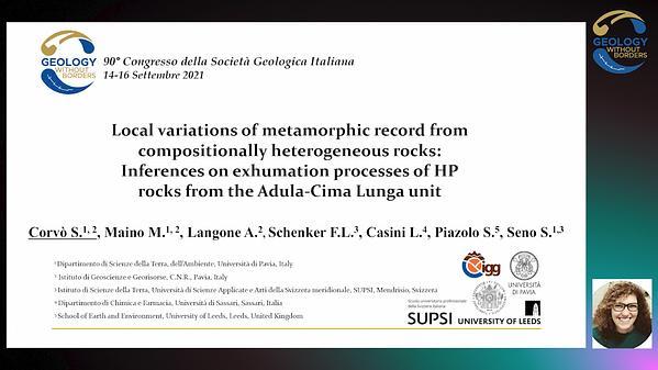 Local variations of metamorphic record from compositionally heterogeneous rocks: Inferences on exhumation processes of HP rocks from the Adula-Cima Lunga unit