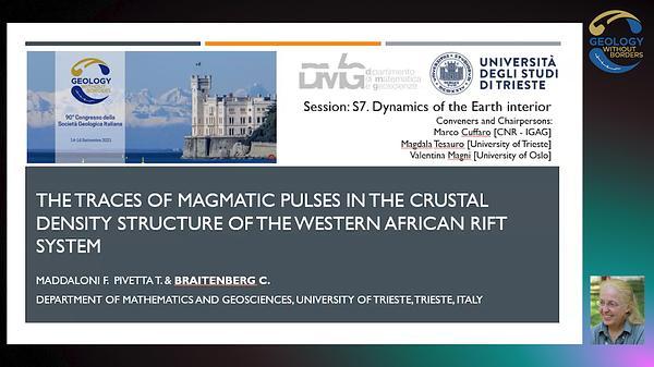 The traces of magmatic pulses in the crustal density structure of the Western African Rift System