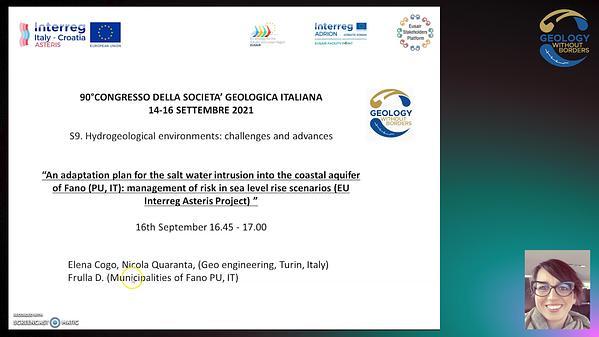 An adaptation plan for the salt water intrusion into the coastal aquifer of Fano (PU, IT): management of risk in sea level rise scenarios (EU Interreg Asteris Project)