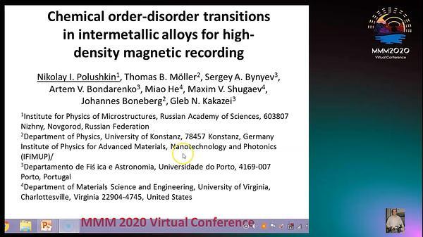 Chemical order-disorder transitions in intermetallic alloys for high-density magnetic recording