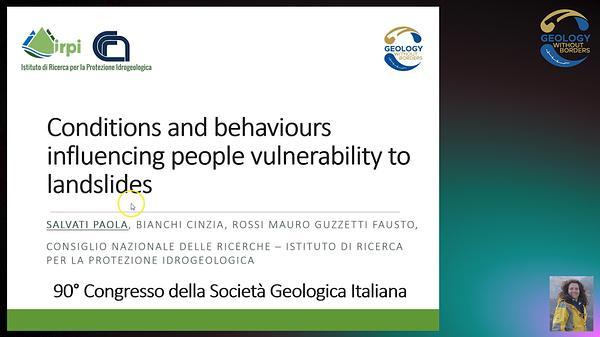 Conditions and behaviours influencing people vulnerability to landslides