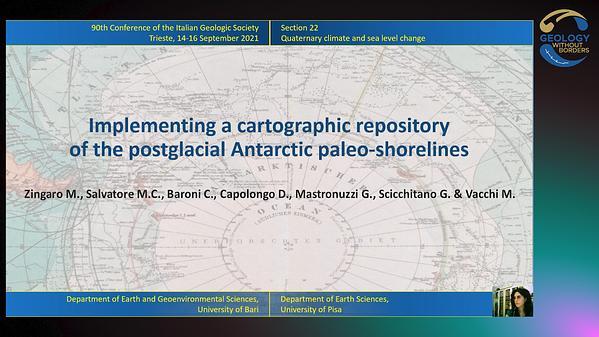 Implementing a cartographic repository of the postglacial Antarctic paleo-shorelines