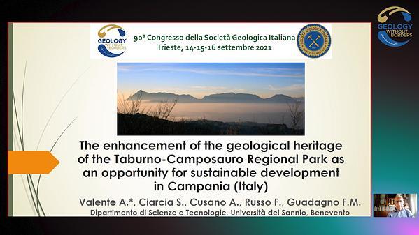 The enhancement of the geological heritage of the Taburno-Camposauro Regional Park as an opportunity for sustainable development in Campania (Italy)