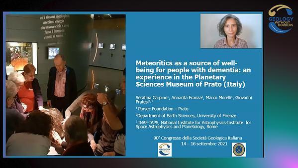 Meteoritics as a source of well-being for people with dementia: an experience in the Planetary Sciences Museum of Prato (Italy)