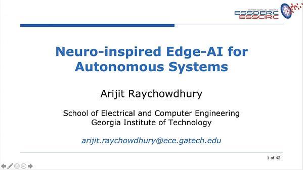 Neuro-inspired Edge-AI for Autonomous Systems