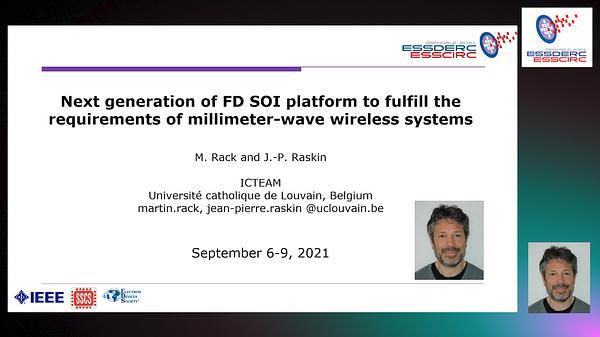 Next generation of FD SOI platform to fulfill the requirements of millimeter-wave wireless systems