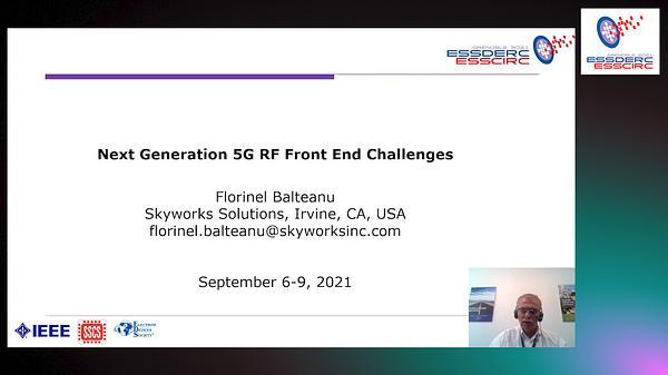 Next gen 5G RF Front End challenges