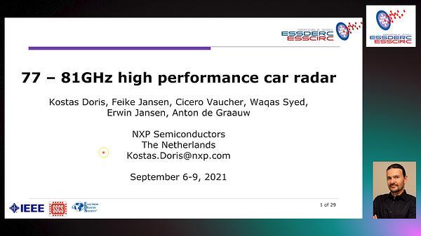 77 – 81GHz high performance car radar