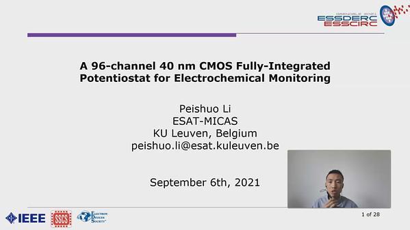 A 96-channel 40 nm CMOS Fully-Integrated Potentiostat for Electrochemical Monitoring