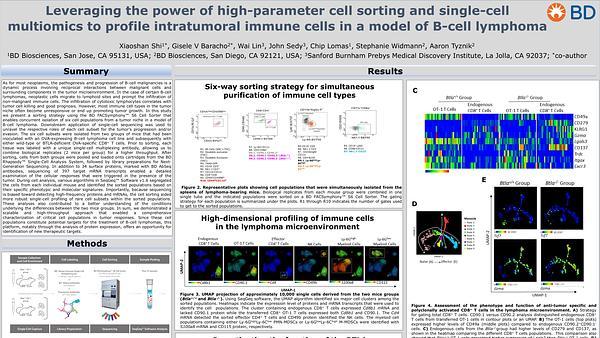 Leveraging the power of high-parameter cell sorting and single-cell multiomics to profile intratumoral immune cells in a modal of B-cell lymphoma