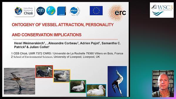Change with age in the attraction and attendance to vessels of wandering albatrosses: conservation implications