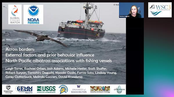 Across borders: External factors and prior behavior influence North Pacific albatross associations with fishing vessels
