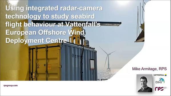 Using integrated radar-camera technology to study seabird flight behaviour at Vattenfall's European Offshore Wind Deployment Centre
