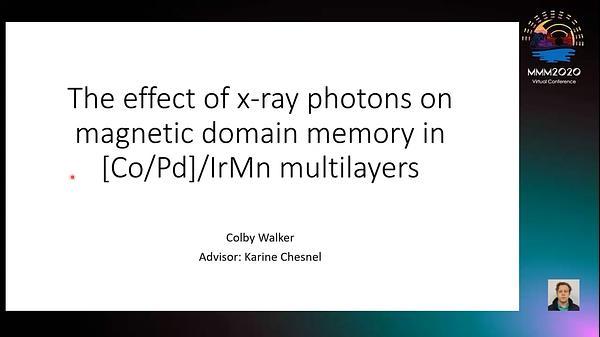 The effect of x-ray illumination on magnetic domain memory in [Co/Pd] / IrMn multilayers