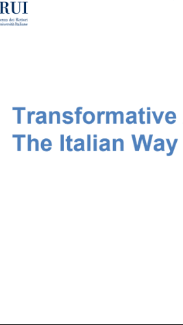 Transformative Agreements: The Italian Way