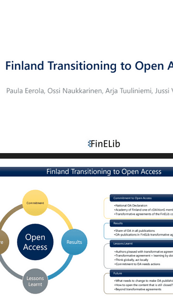 Finland Transitioning to Open Access
