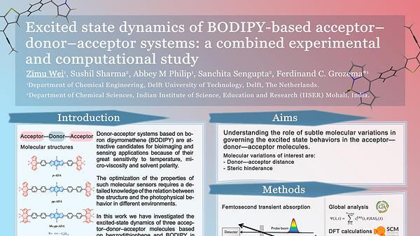 Excited state dynamics of BODIPY-based acceptor–donor–acceptor systems: a combined experimental and computational study