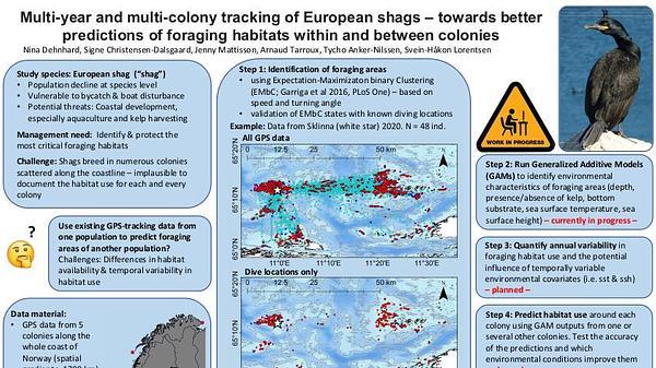 Multi-year and multi-colony tracking of European shags ? towards better predictions of foraging habitats within and between colonies