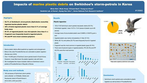 Impacts of marine plastic debris on Swinhoe's storm-petrels in Korea
