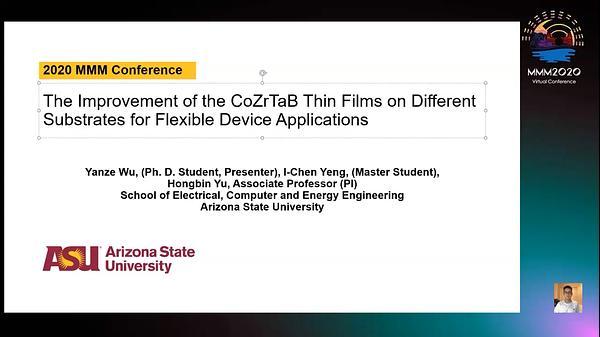 The Improvement of the CoZrTaB Thin Films on Different Substrates for Flexible Device Applications